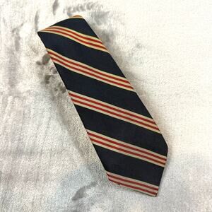 Vintage Diagonal Stripe Anderson Little Tie Black Gold Red Preppy Collegiate